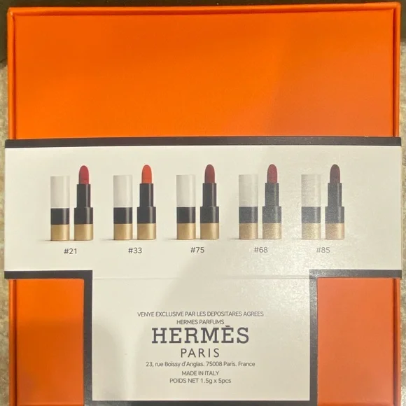🩷SOLD🩷Hermes 5 x 1.5g Pack Shades Lipstick Limited Edition NIB - Picture 6 of 11